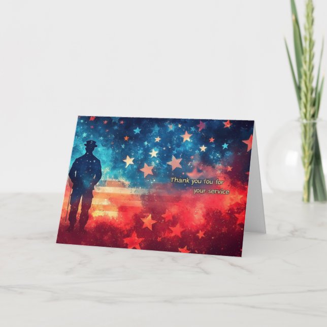 Thank you for your service  card (Front)