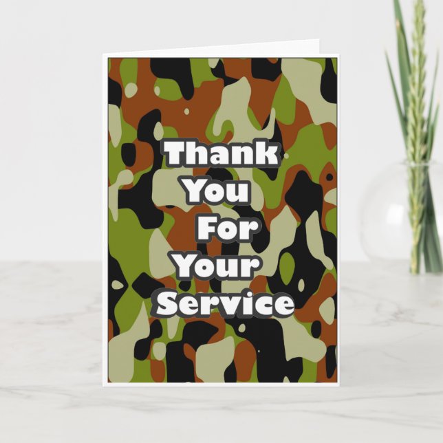 Thank You For Your Service Card (Front)