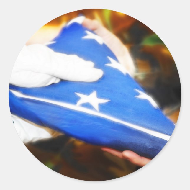 Thank You for Your Service Classic Round Sticker (Front)