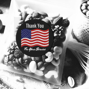Thank You for your service Flag Veteran's Sticker