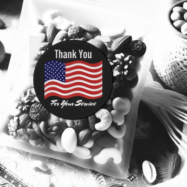 Thank You for your service Flag Veteran's Sticker (Thank You for your service Flag Veteran's Sticker)