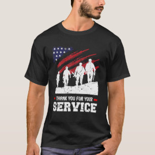 Thank You For Your Service Freedom Father's Vetera T-Shirt