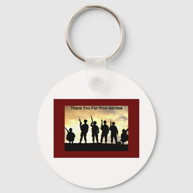 thank you for your service key ring (Front)