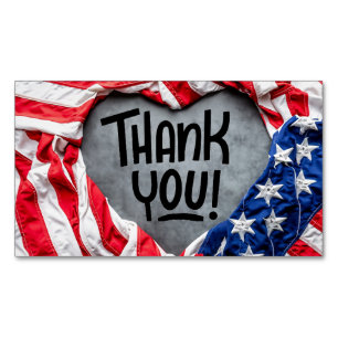 Thank you for Your Service!  Magnetic Business Card