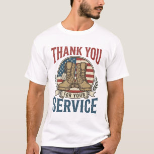 Thank You for Your Service Military Boots Shirt De