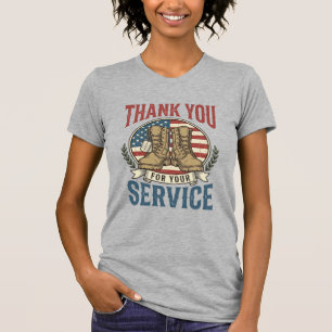 Thank You for Your Service Military Boots Shirt De