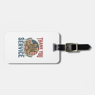 Thank You for Your Service Military Boots Shirt De Luggage Tag