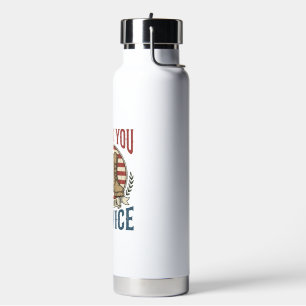Thank You for Your Service Military Boots Shirt De Water Bottle