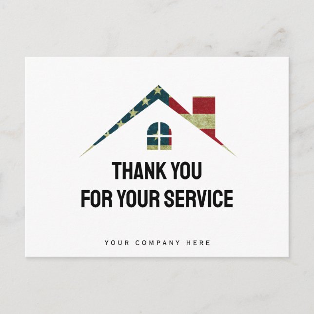 Thank You for your Service Military Realty Postcard (Front)
