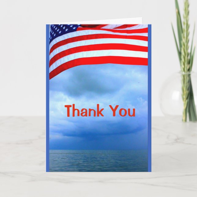 Thank You For Your Service Military Thank You Card (Front)