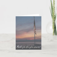 Thank You For Your Service Military Veteran Card