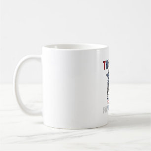 Thank You For Your Service Patriotic Messy Bun Shi Coffee Mug