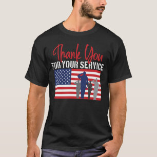 Thank You For Your Service Patriotic Veteran T-Shirt