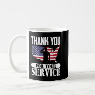 Thank You For Your Service Patriotic Veterans Day Coffee Mug