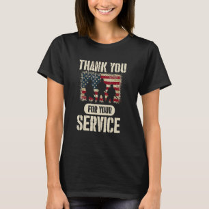 Thank You For Your Service Patriotic Veterans Day T-Shirt