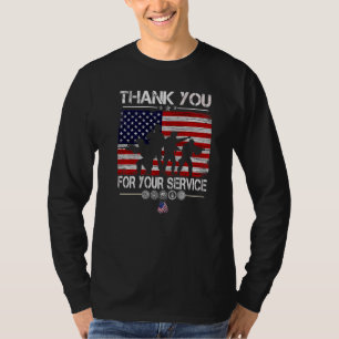 Thank You For Your Service Patriotic Veterans Day T-Shirt