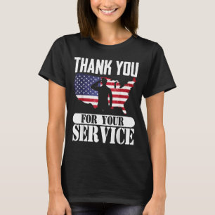 Thank You For Your Service Patriotic Veterans Day T-Shirt