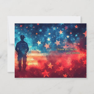 Thank you for your service postcard