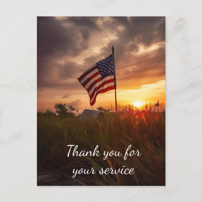 Thank you for your service postcard (Front)