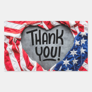 Thank you for Your Service!  Rectangular Sticker
