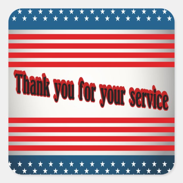 Thank you for your service stickers (Front)