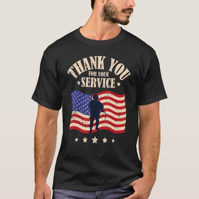 Thank you for your service veteran 1 T-Shirt (Front)