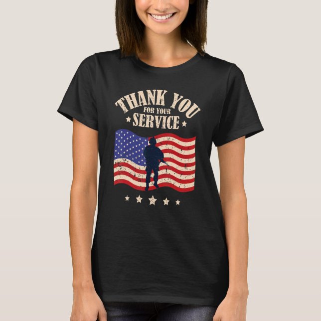Thank you for your service veteran 1 T-Shirt (Front)