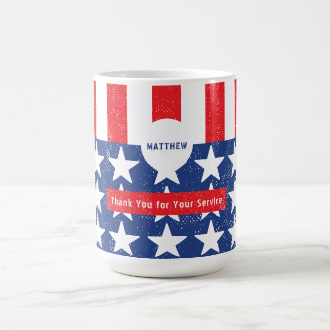 Thank You for Your Service Veteran Flag Coffee Mug (Center)