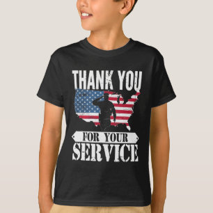 Thank You For Your Service Veteran Patriot Militar T-Shirt