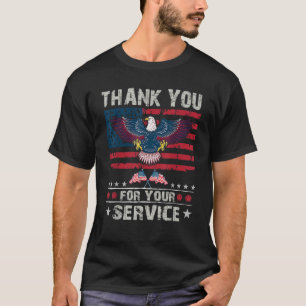 Thank You For Your Service Veteran US Flag Veteran T-Shirt