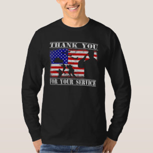 Thank You For Your Service Veteran US Flag Veteran T-Shirt