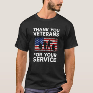 Thank You For Your Service Veteran US Flag Veteran T-Shirt