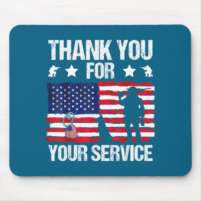 Thank You For Your Service Veterans Belgian Malino Mouse Mat (Front)