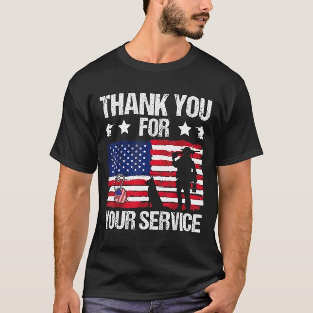 Thank You For Your Service Veterans Belgian Malino T-Shirt (Front)