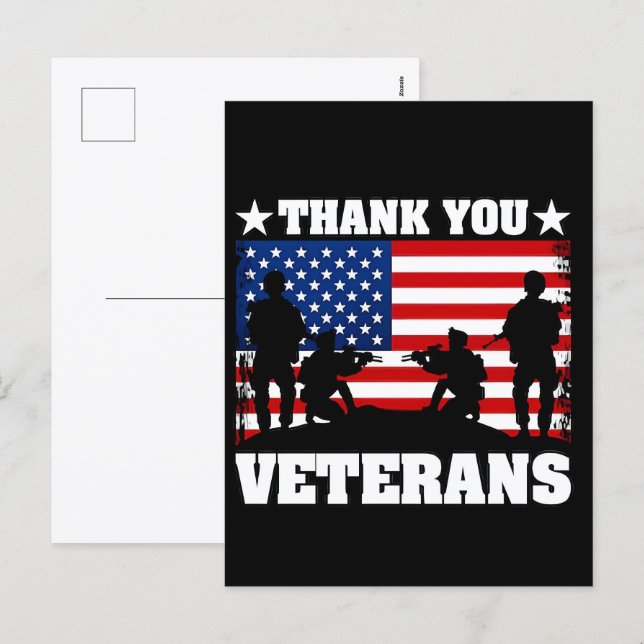 Thank You for Your Service: Veterans Day 2025  Holiday Postcard (Front/Back)