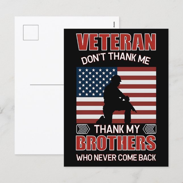 Thank You for Your Service: Veterans Day 2025  Holiday Postcard (Front/Back)