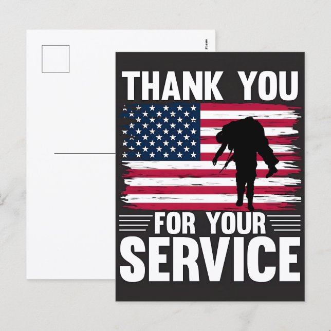 Thank You for Your Service: Veterans Day 2025  Holiday Postcard (Front/Back)