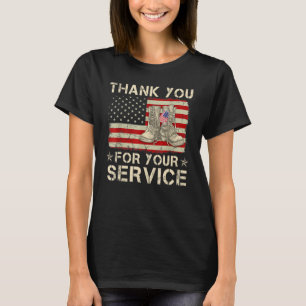 Thank You for Your Service Veterans Day Proud USA T-Shirt