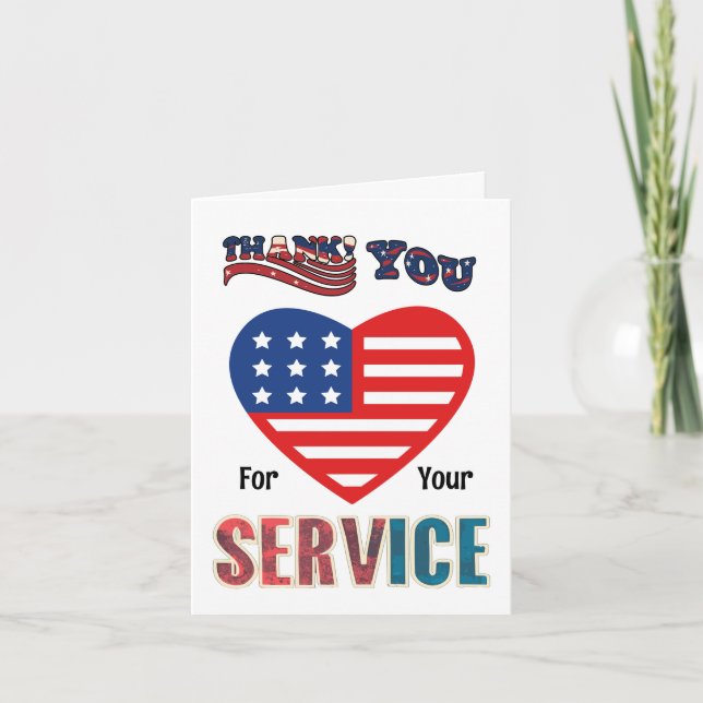 Thank You For Your Service Veterans Day Thank You (Front)