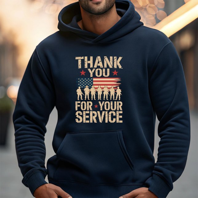 THANK YOU FOR YOUR SERVICE Veterans Day Tribute Hoodie (Creator Uploaded)