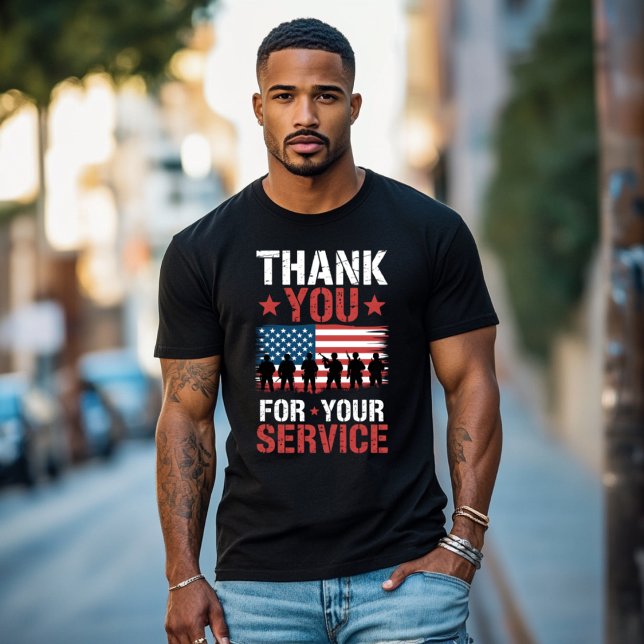 THANK YOU FOR YOUR SERVICE Veterans Day Tribute T-Shirt (Creator Uploaded)