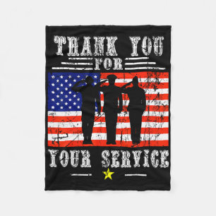 Thank You For Your Services Patriotic - Veterans D Fleece Blanket