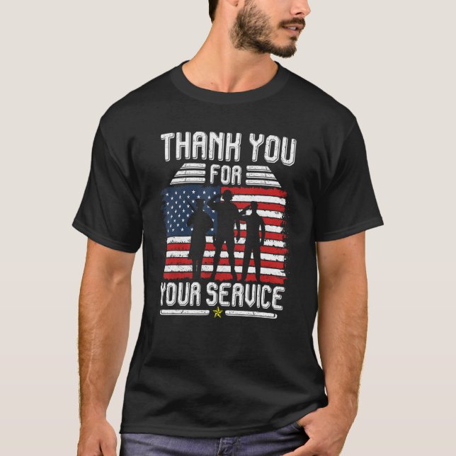 Thank you for your services Patriotic - veterans d T-Shirt (Front)