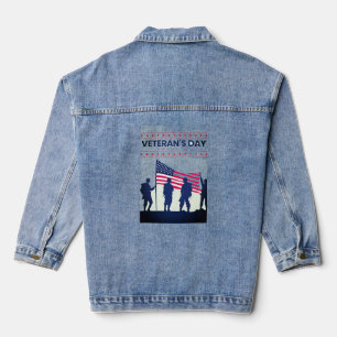 Thank you for your services Patriotic Veterans Day Denim Jacket