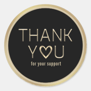 Thank You for Your Support Classic Round Sticker