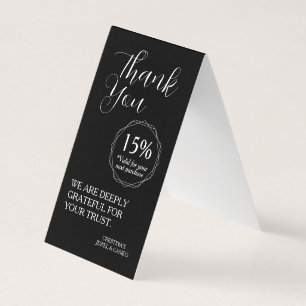 Thank You for Your Support   Discount Voucher Business Card