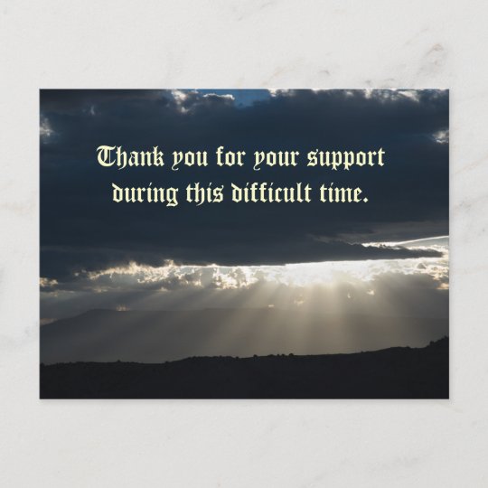 Thank You For Your Support During This Di Postcard Zazzle Co Uk