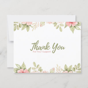 Thank you for your support postcard