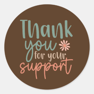 Thank You for Your Support Stickers