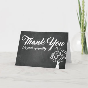 Thank You for Your Sympathy Chalkboard Tree Card